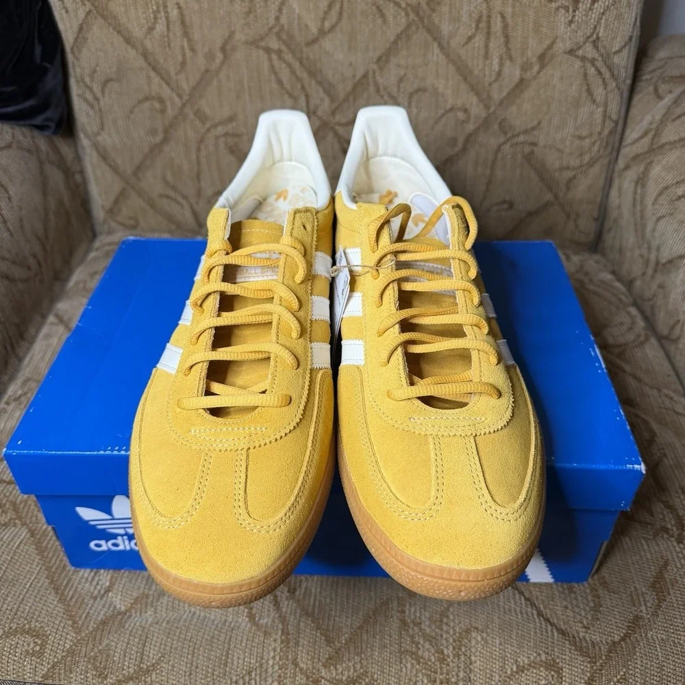 Adidas Handball Spezial Lace Up Mens 12.5 Yellow Sneakers Casual Shoes IF7088‎